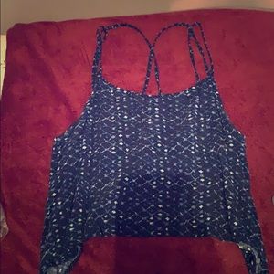 Blue patterned shirt